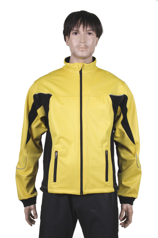 MERCO Softshelová bunda Ski Windproof - žlutá/černá