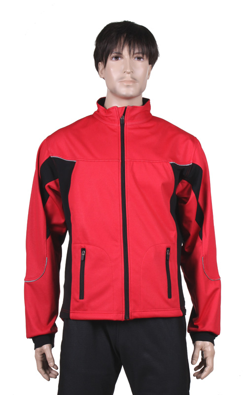 MERCO Softshelová bunda Ski Windproof - červená/černá - L