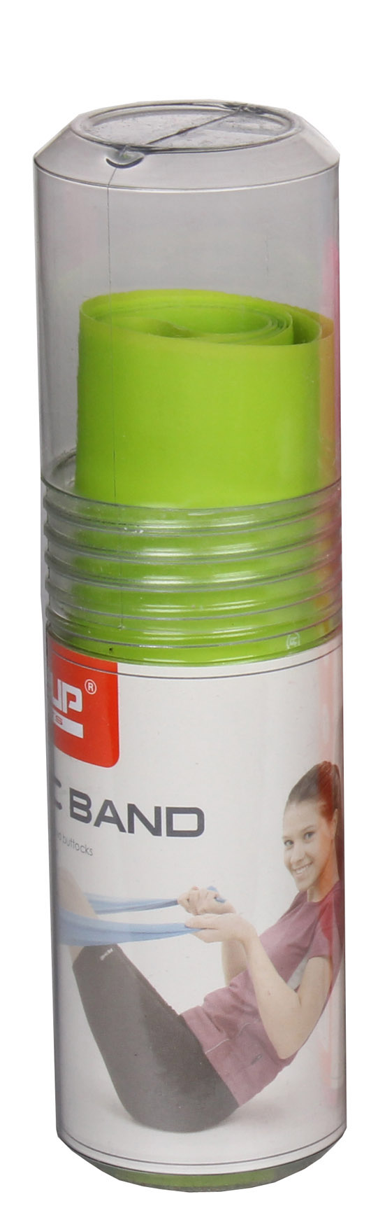 LIVEUP aerobic guma posilovací guma, 120 x 15 cm - zelená - M