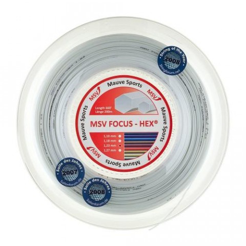MSV Focus HEX tenisový výplet 200 m - bílá - 1,18 mm