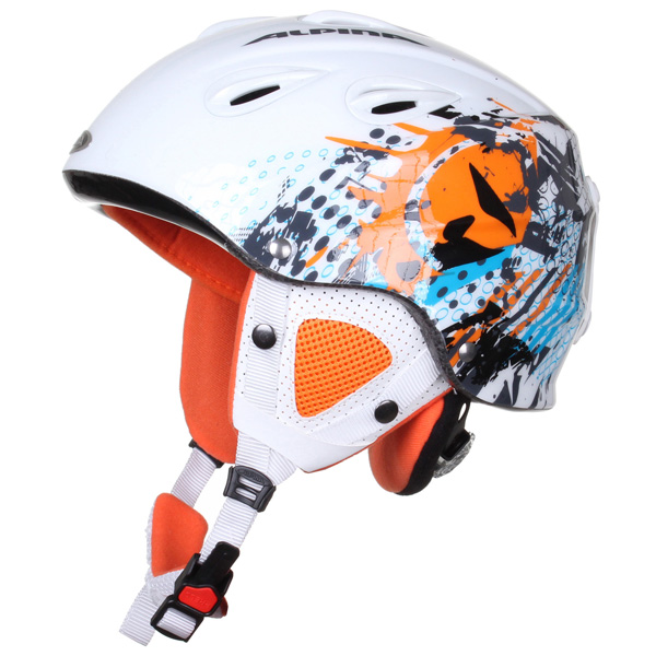 ALPINA Grap lyžařská helma - bílá - oranžová