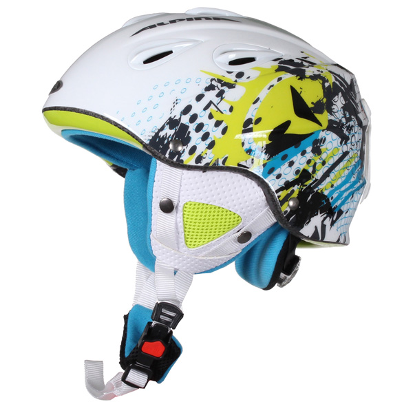 ALPINA Grap lyžařská helma - bílá - limetka