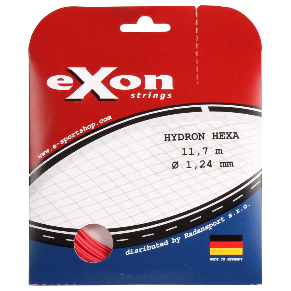 EXON Hydron Hexa tenisový výplet 11,7 m - červená - 1,19 mm