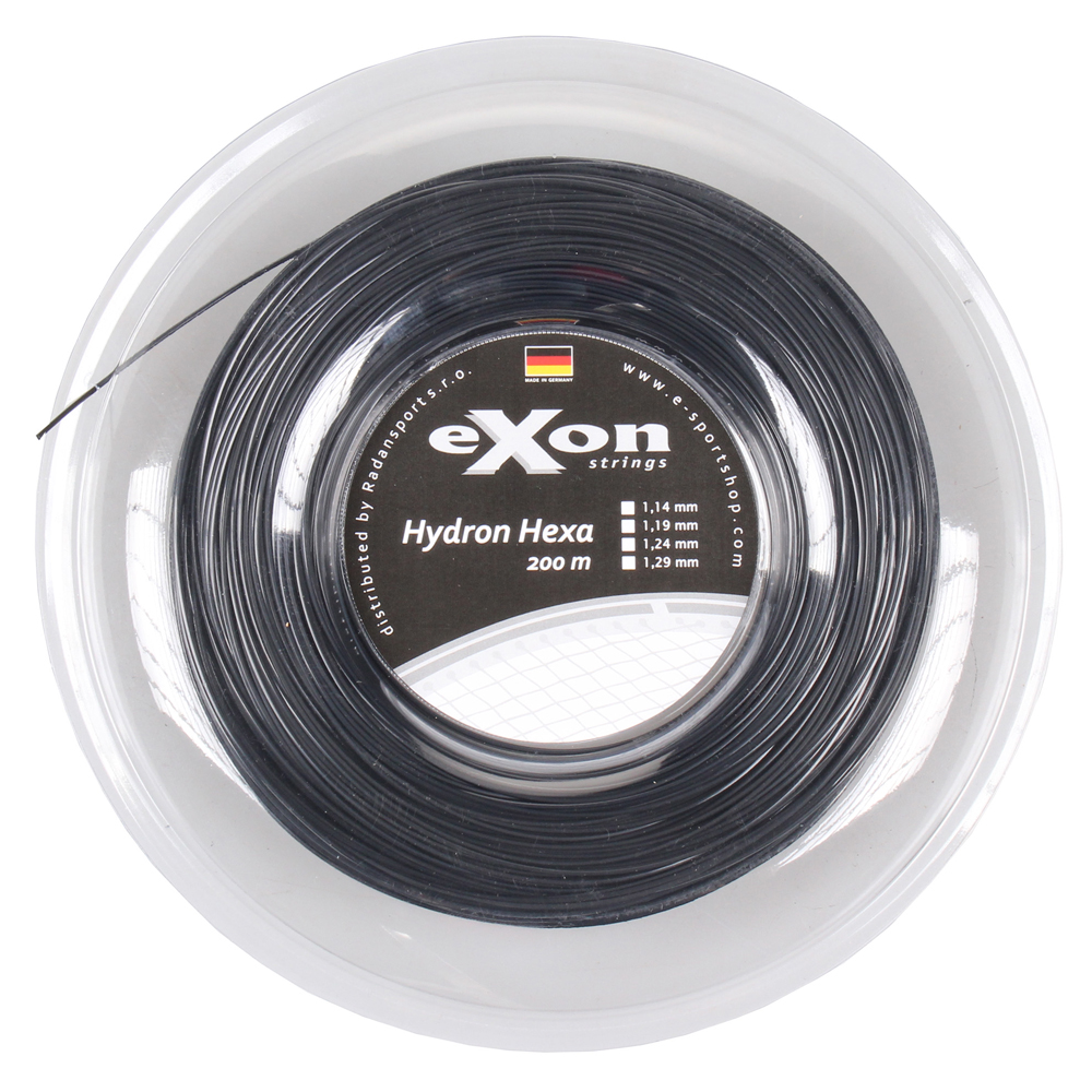 EXON Hydron Hexa tenisový výplet 200 m - černá