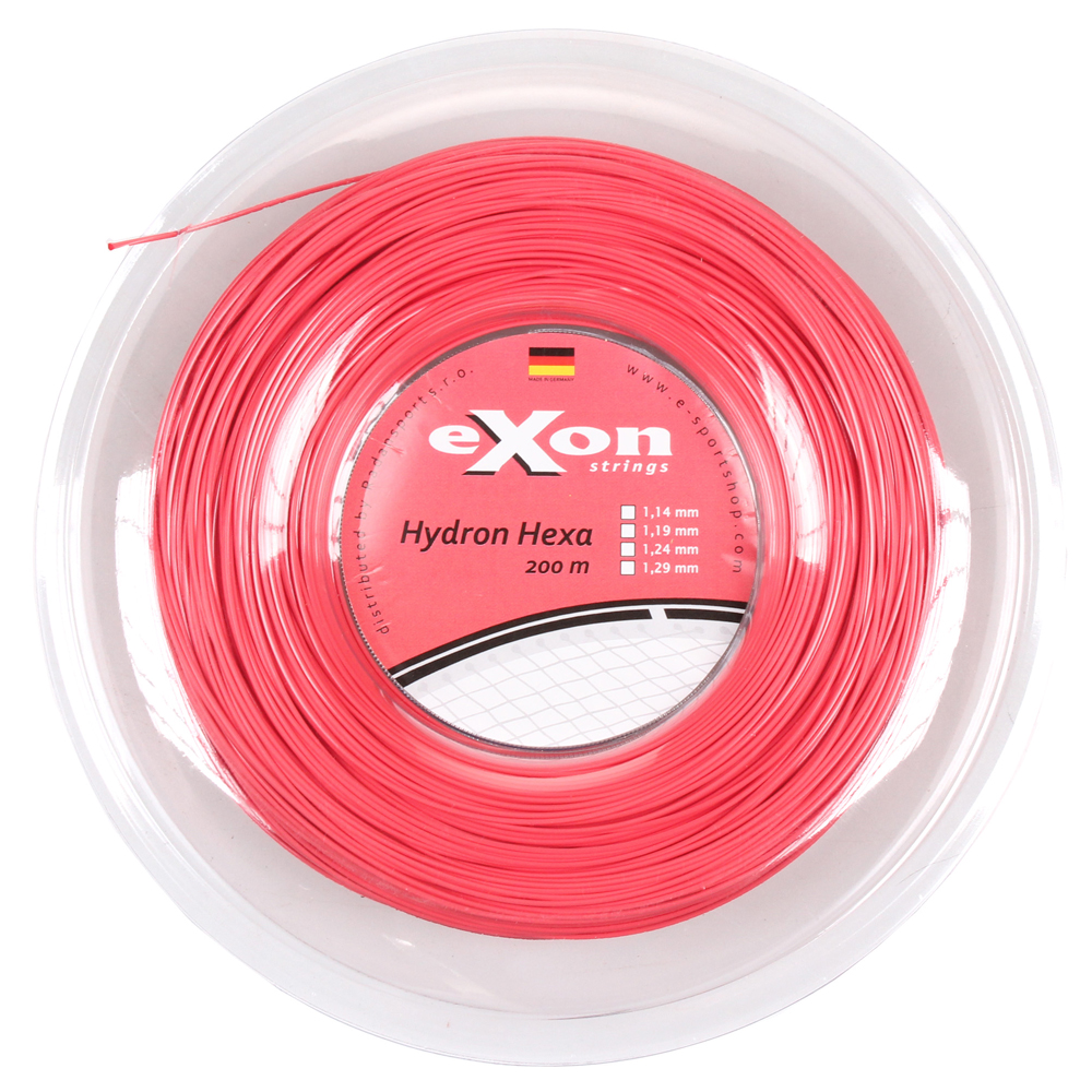 EXON Hydron Hexa tenisový výplet 200 m - červená