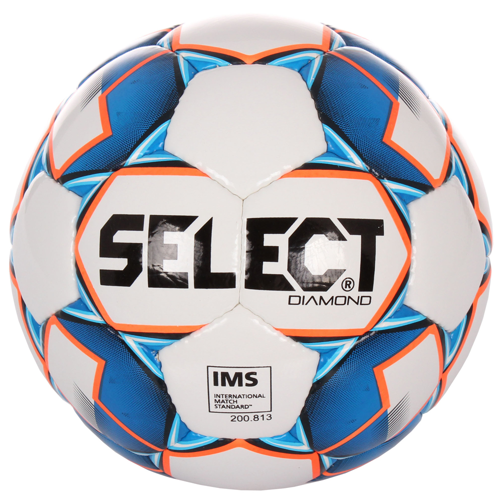 SELECT FB Diamond fotbalový míč - bílá - oranžová - 3