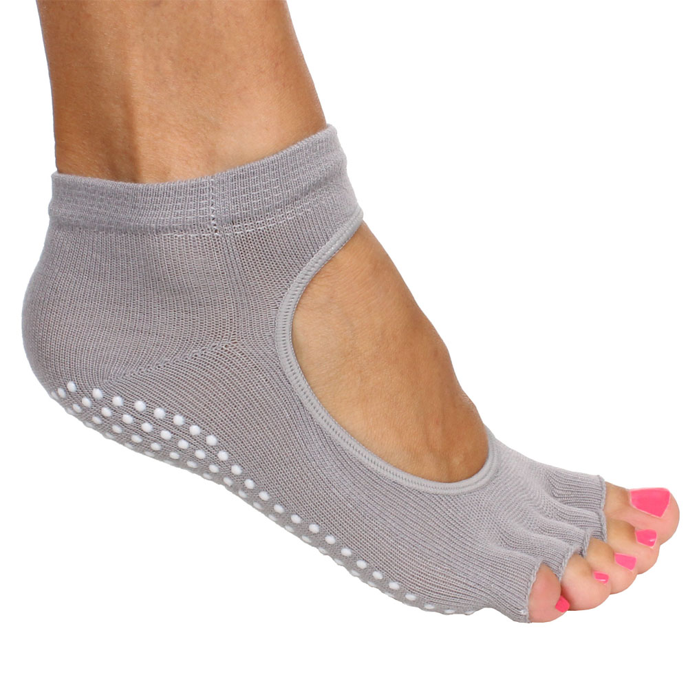 MERCO Grippy S2 ponožky na jógu, bezprsté - šedá