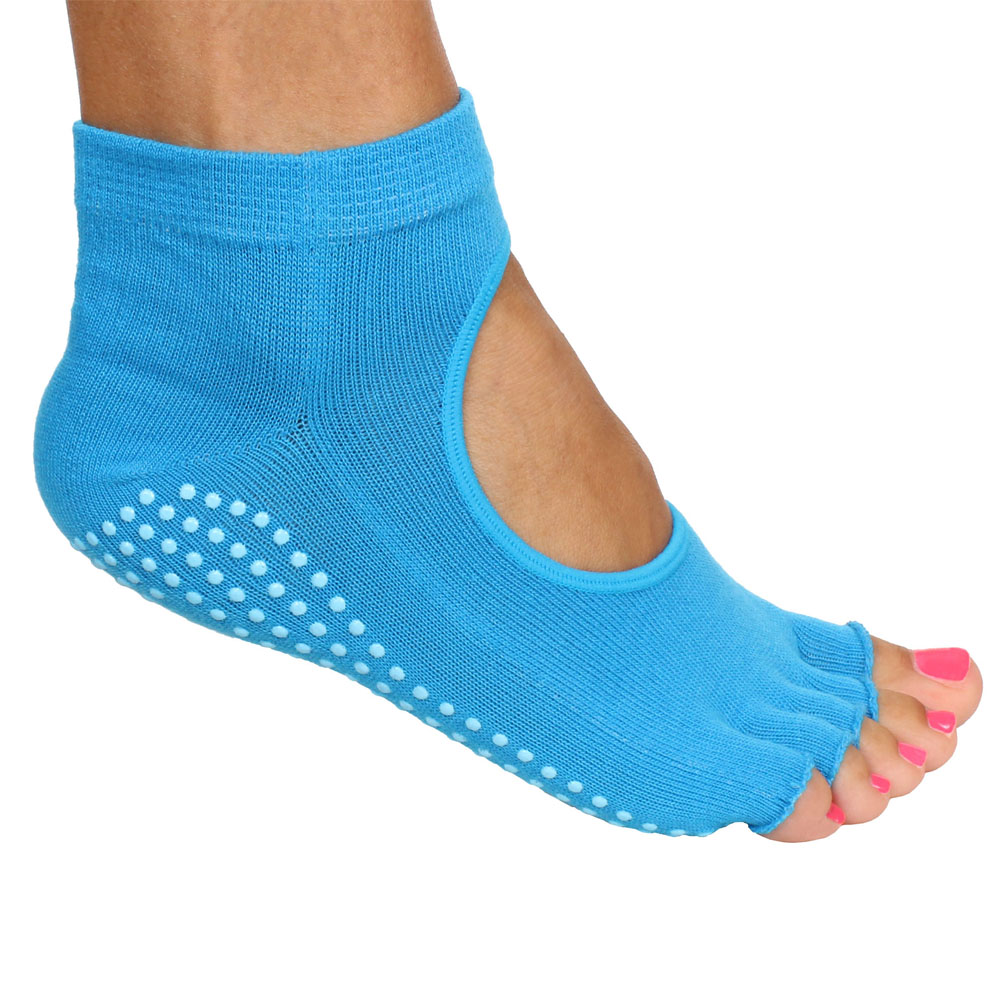 MERCO Grippy S2 ponožky na jógu, bezprsté - modrá