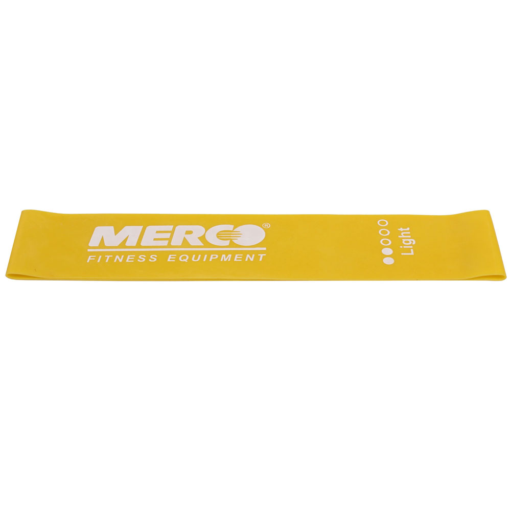 MERCO Mini Band posilovací guma 50x5 cm - žlutá