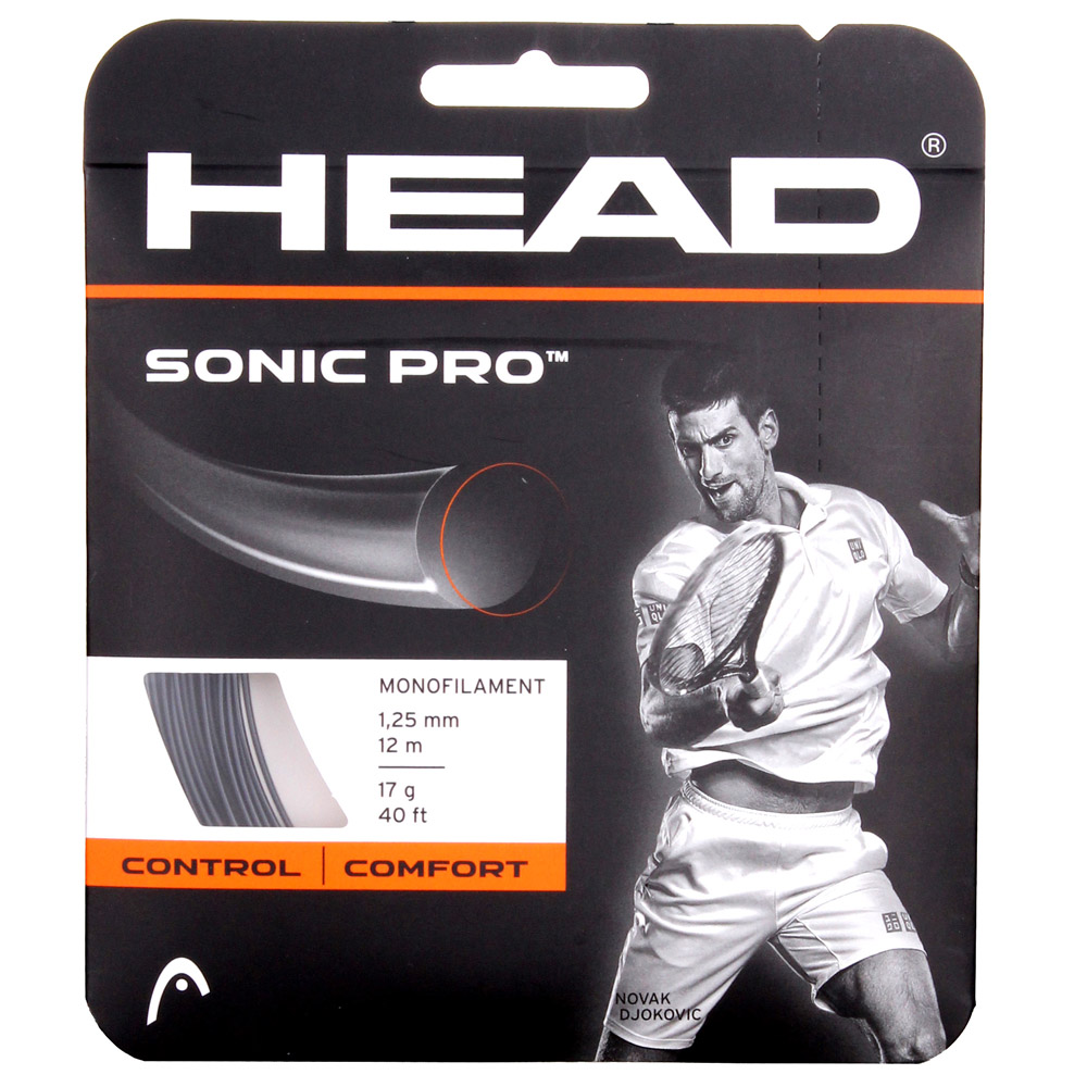 HEAD Sonic Pro tenisový výplet 12 m - černá - 1,25 mm