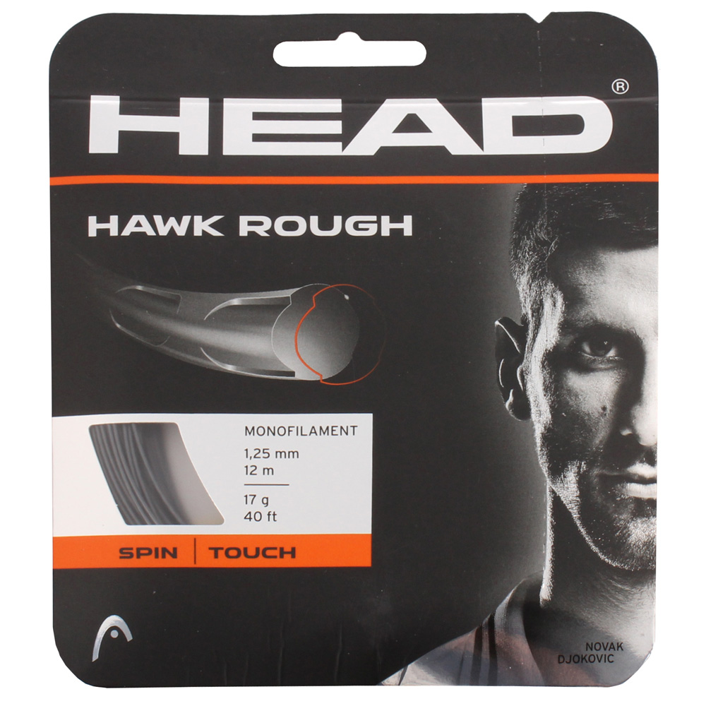 HEAD Hawk Rough tenisový výplet 12 m - antracitová