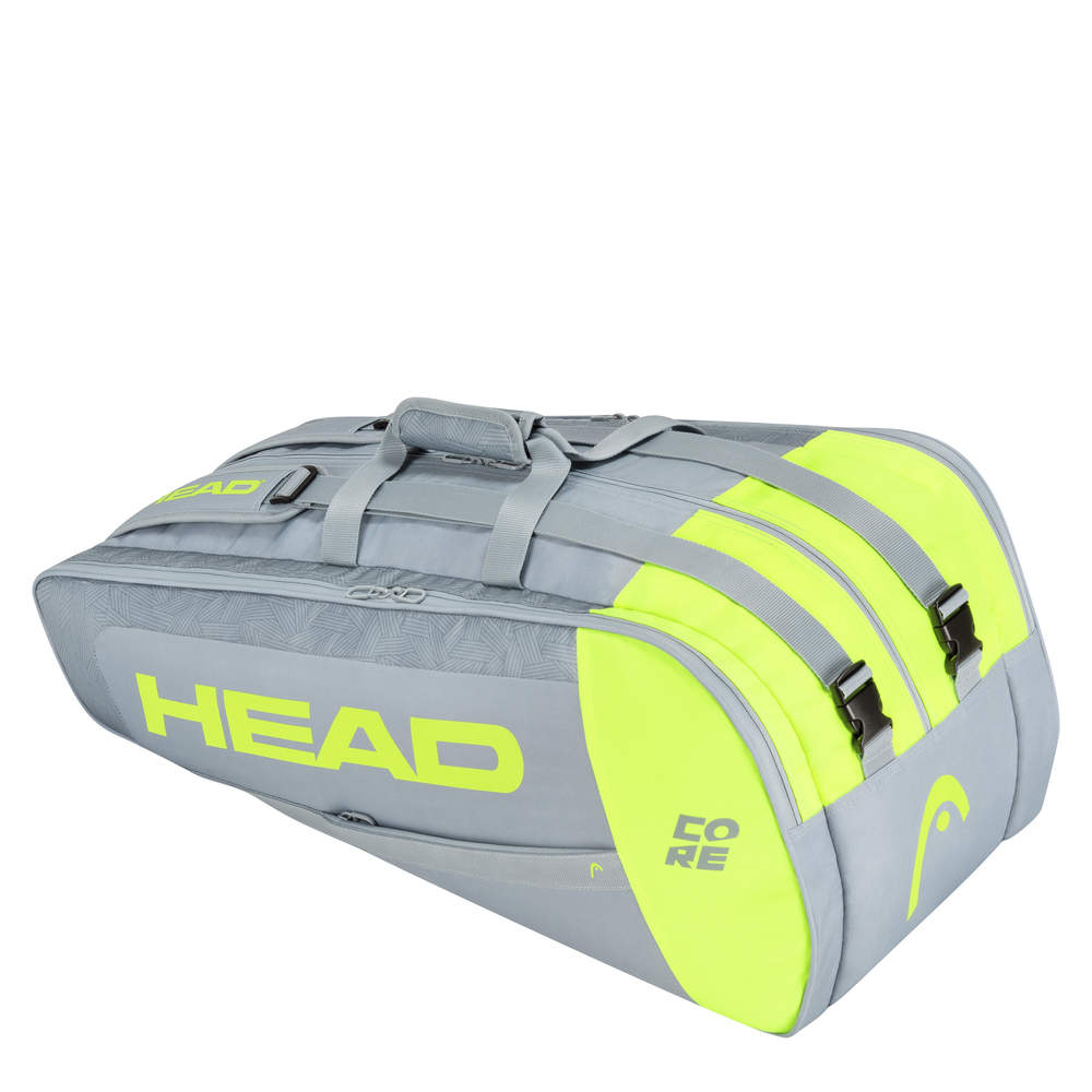 HEAD Core 9R Supercombi 2021 taška na rakety - šedá - žlutá