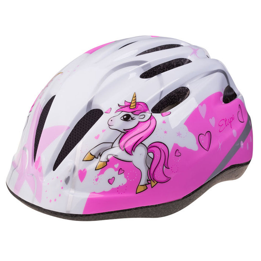 ETAPE Rebel dětská cyklistická helma - bílá - růžová