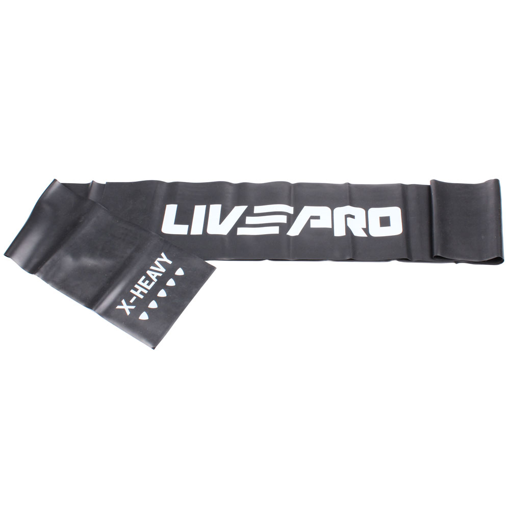 LIVEPRO Resistance LP8413 posilovací guma 200 x 15 cm - černá