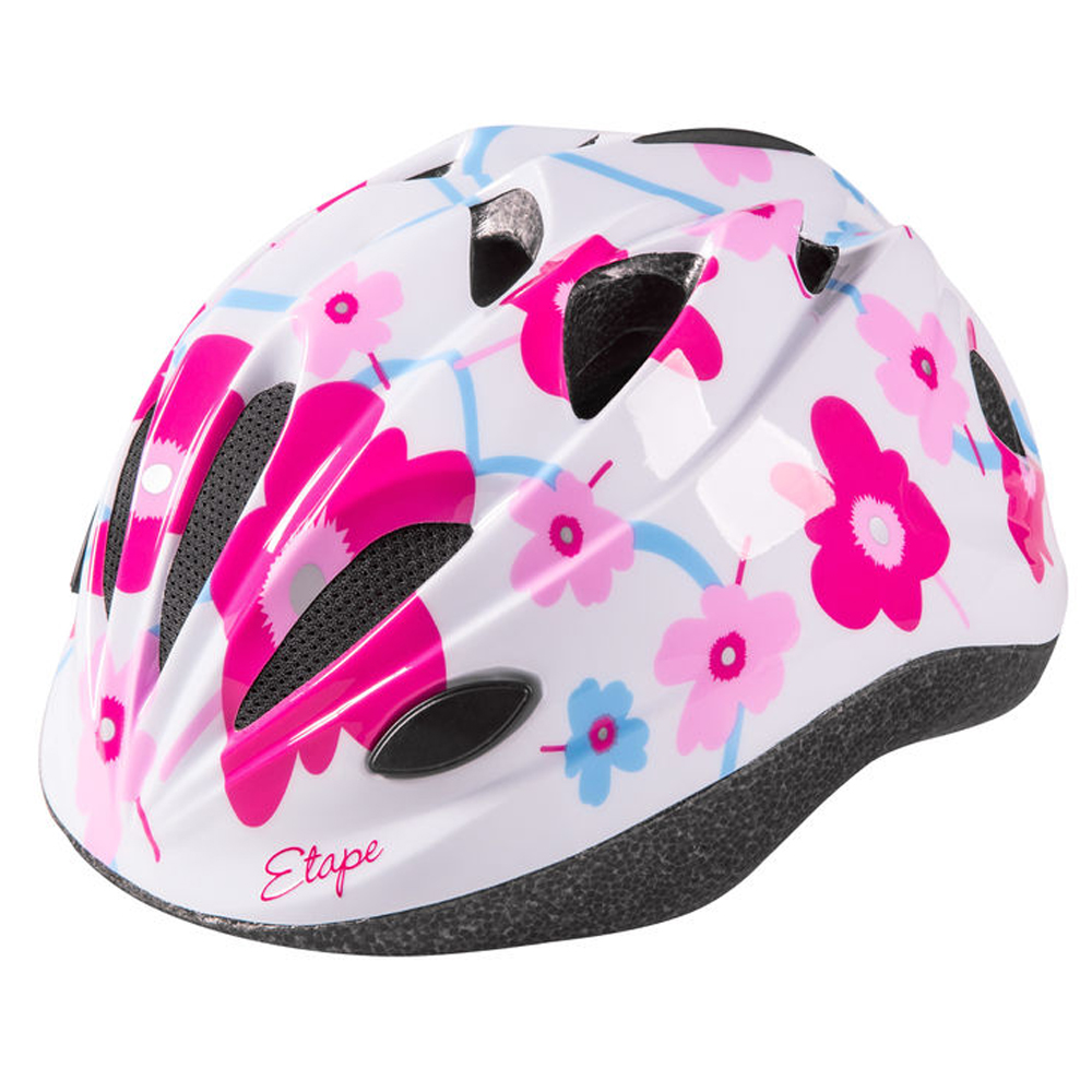 ETAPE Pony dětská cyklistická helma - bílá - růžová - S/M