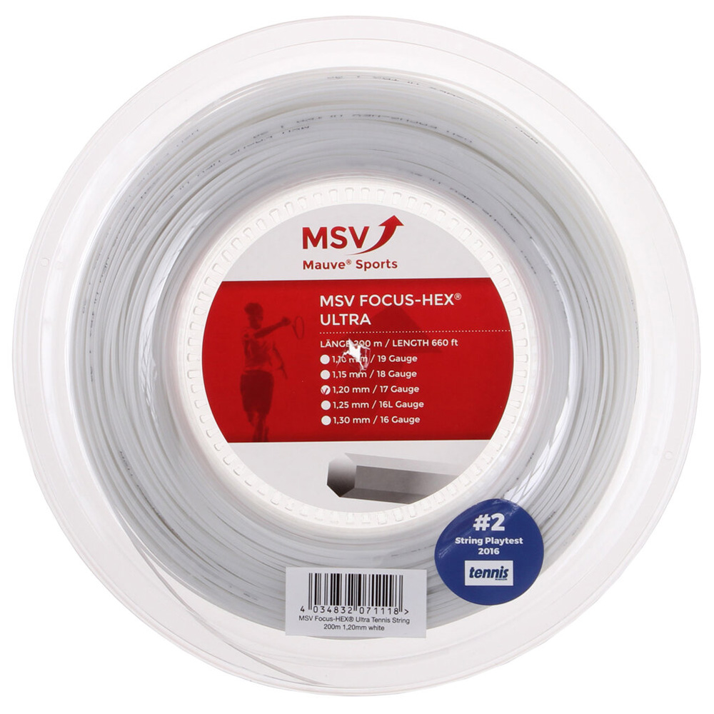 MSV Focus HEX Ultra tenisový výplet 200 m - bílá - 1,20 mm
