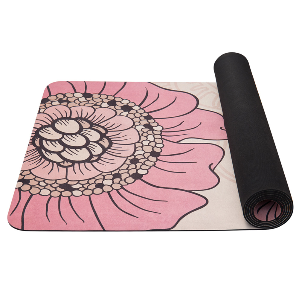 YATE Yoga Mat přírodní guma - vzor F 4 mm - béžová