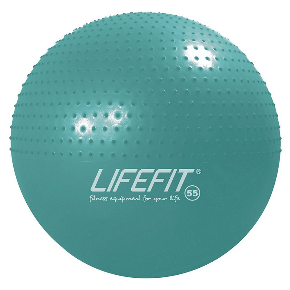 LIFEFIT Gymnastický masážní míč LIFEFIT MASSAGE BALL 55 cm, tyrkysový