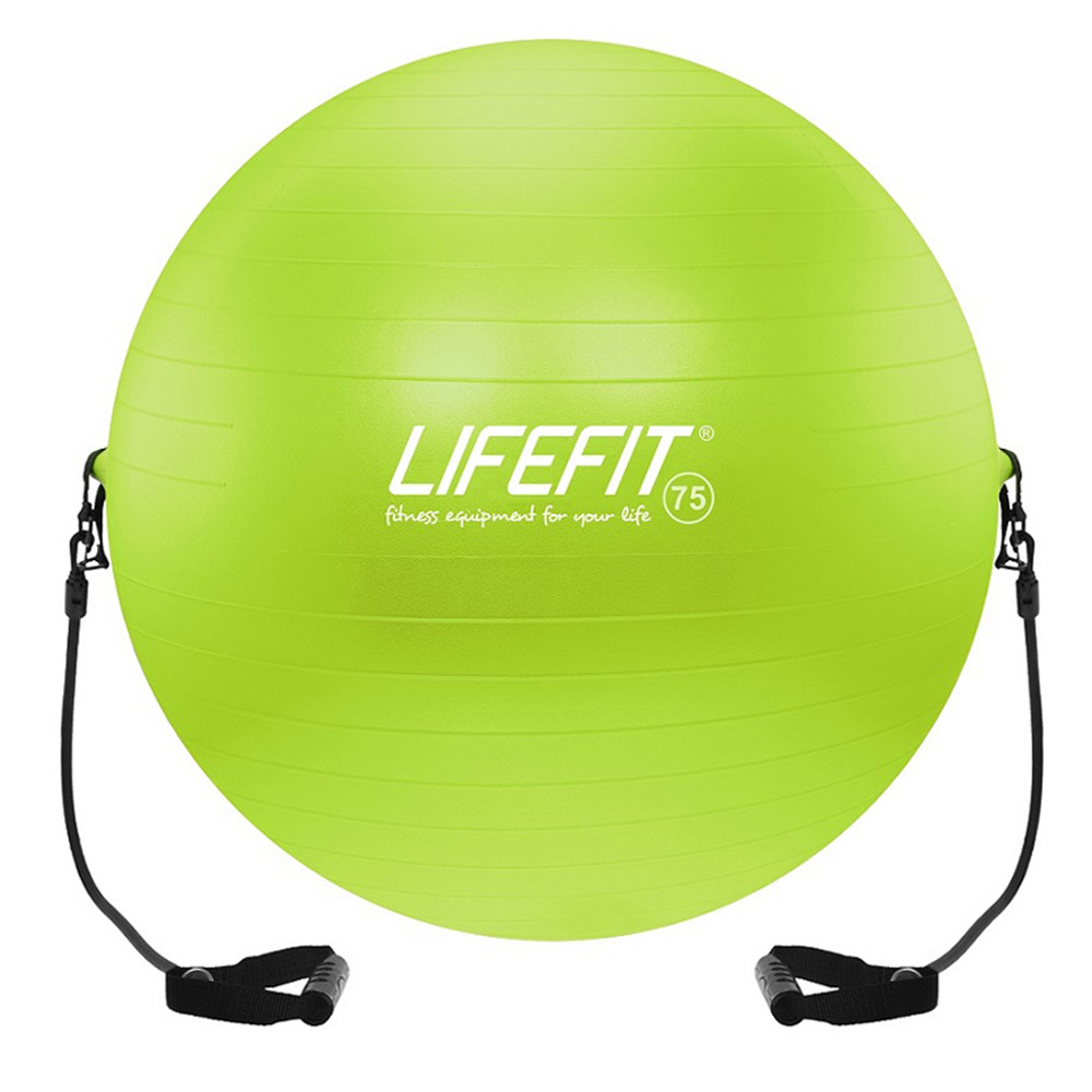 LIFEFIT Gymnastický míč s expanderem LIFEFIT GYMBALL EXPAND 75 cm