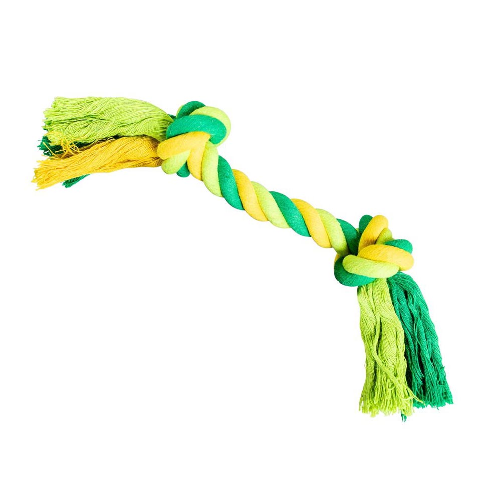 HIPHOP DOG Uzel HipHop bavlněný 2 knoty limetková, zelená - 20 cm
