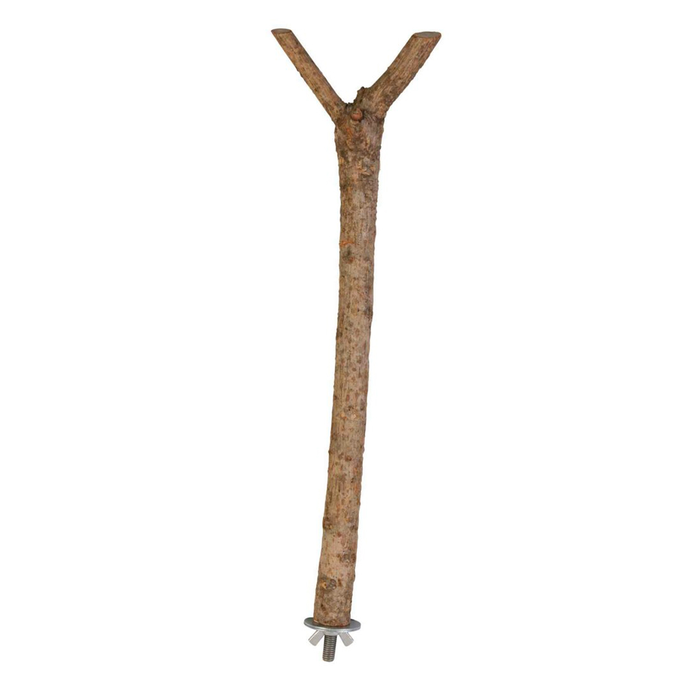TRIXIE Dřevěné bidýlko Y s kovovým úchytem do klece 35cm/18mm