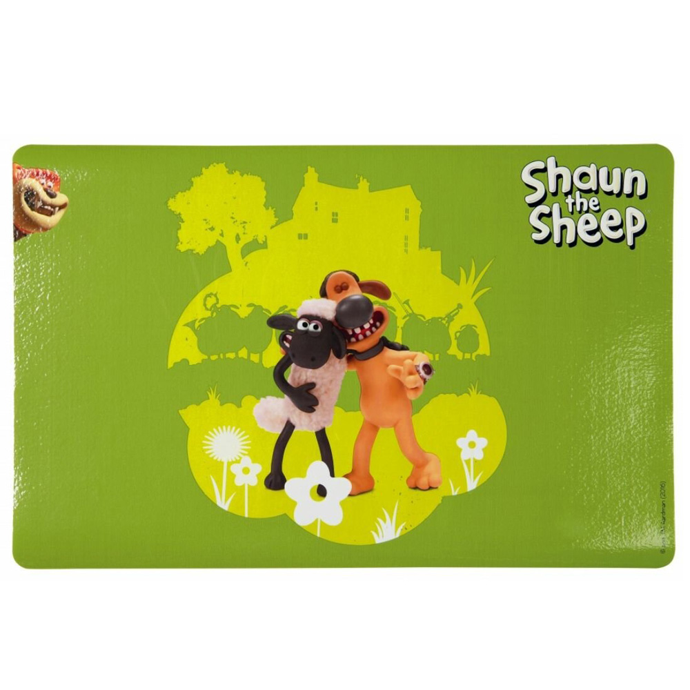 TRIXIE Ovečka Shaun prostírání pod misky,zelená s postavami 44x28cm