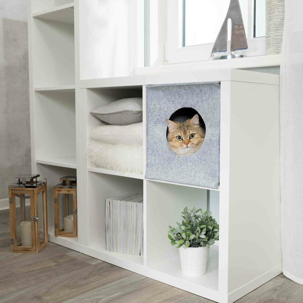 TRIXIE ANTON filcová krabice/jeskyně pro kočku, vhodné do IKEA regálu