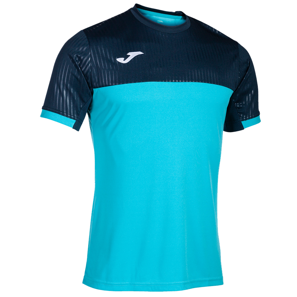 JOMA MONTREAL BOY SHORT SLEEVE FLUOR TURQUOISE / NAVY chlapec - 14 let