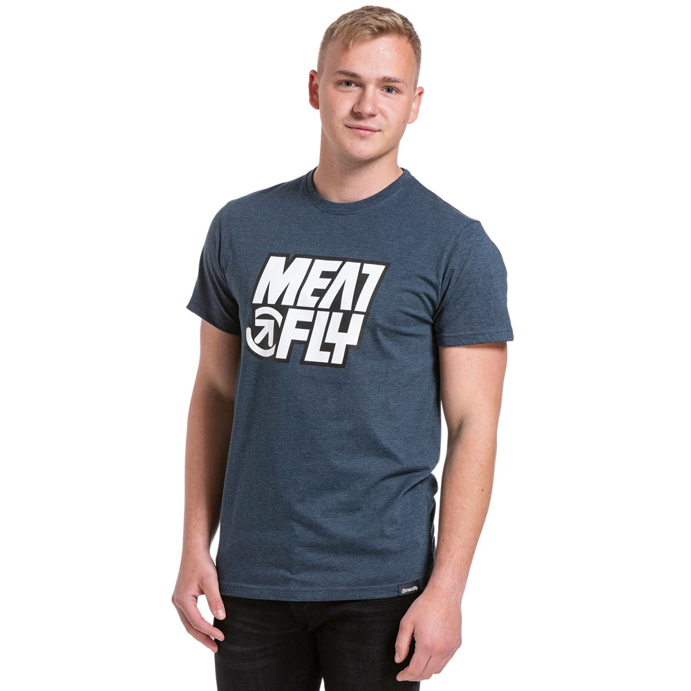 MEATFLY REPASH NAVY HEATHER pánské tričko - M
