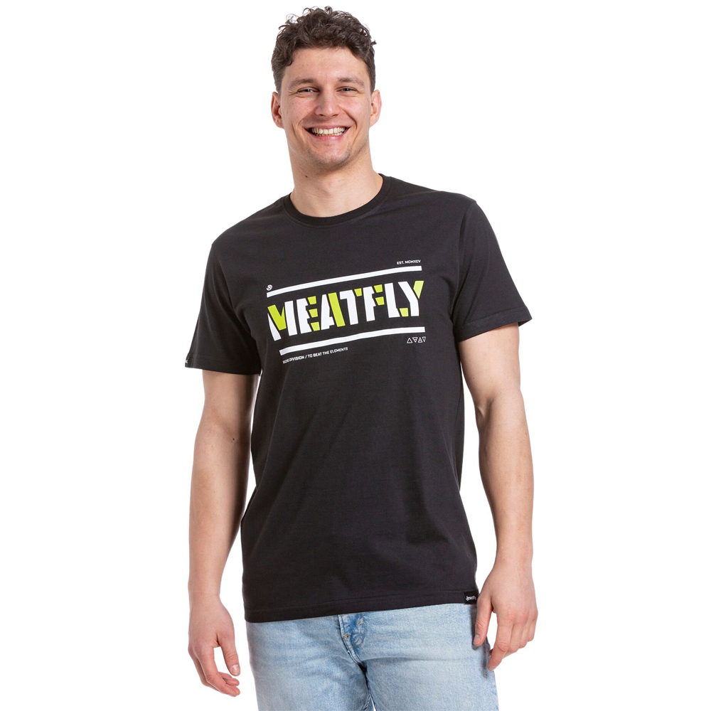 MEATFLY RELE BLACK pánské tričko - XXL