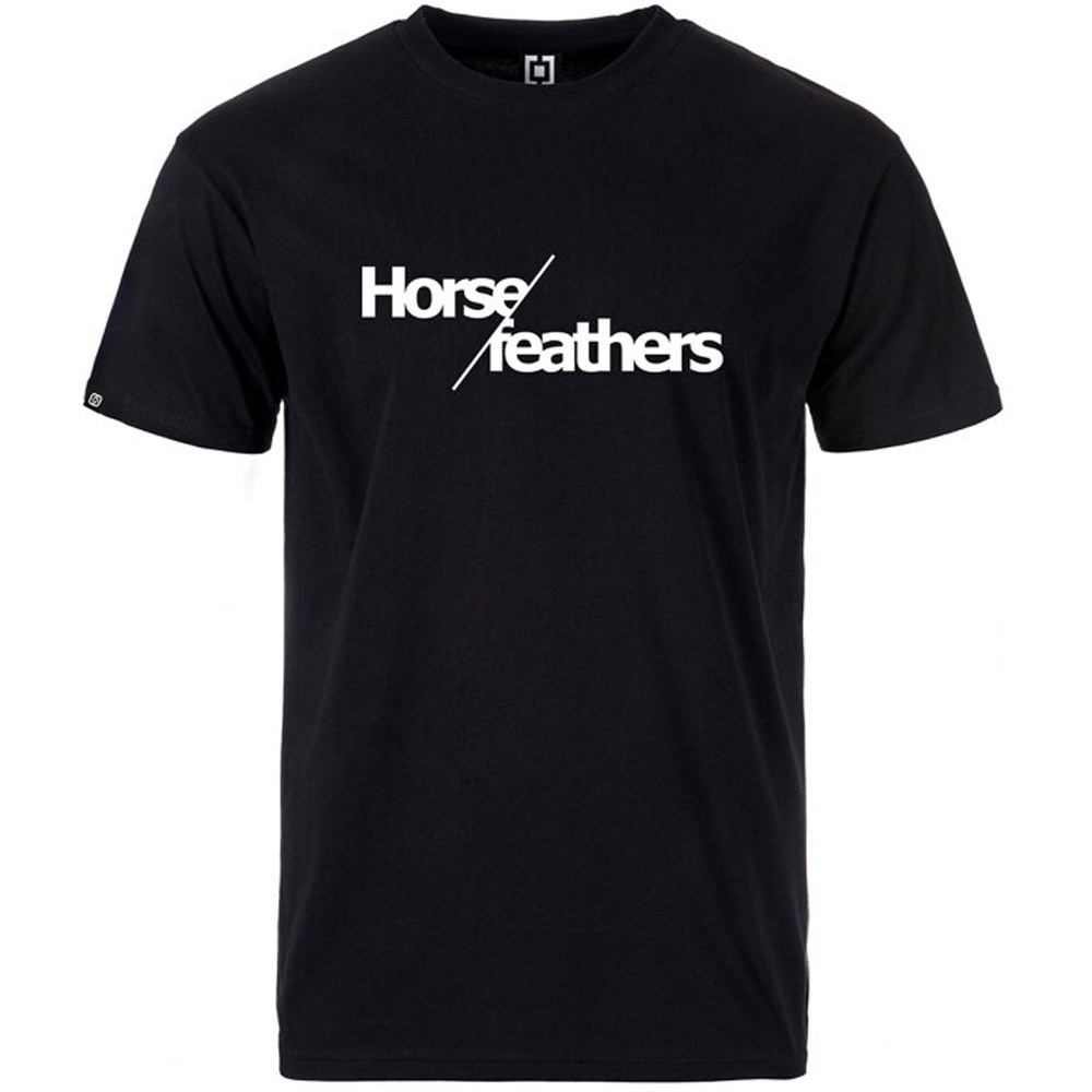 HORSEFEATHERS SLASH BLACK pánské tričko - L