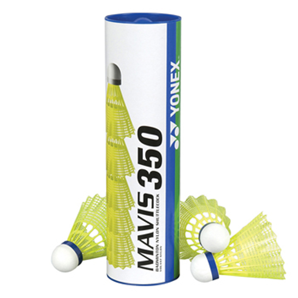 YONEX MAVIS 350 žlut - zelený proužek - pomalý - čtyřhra - žlutý plast