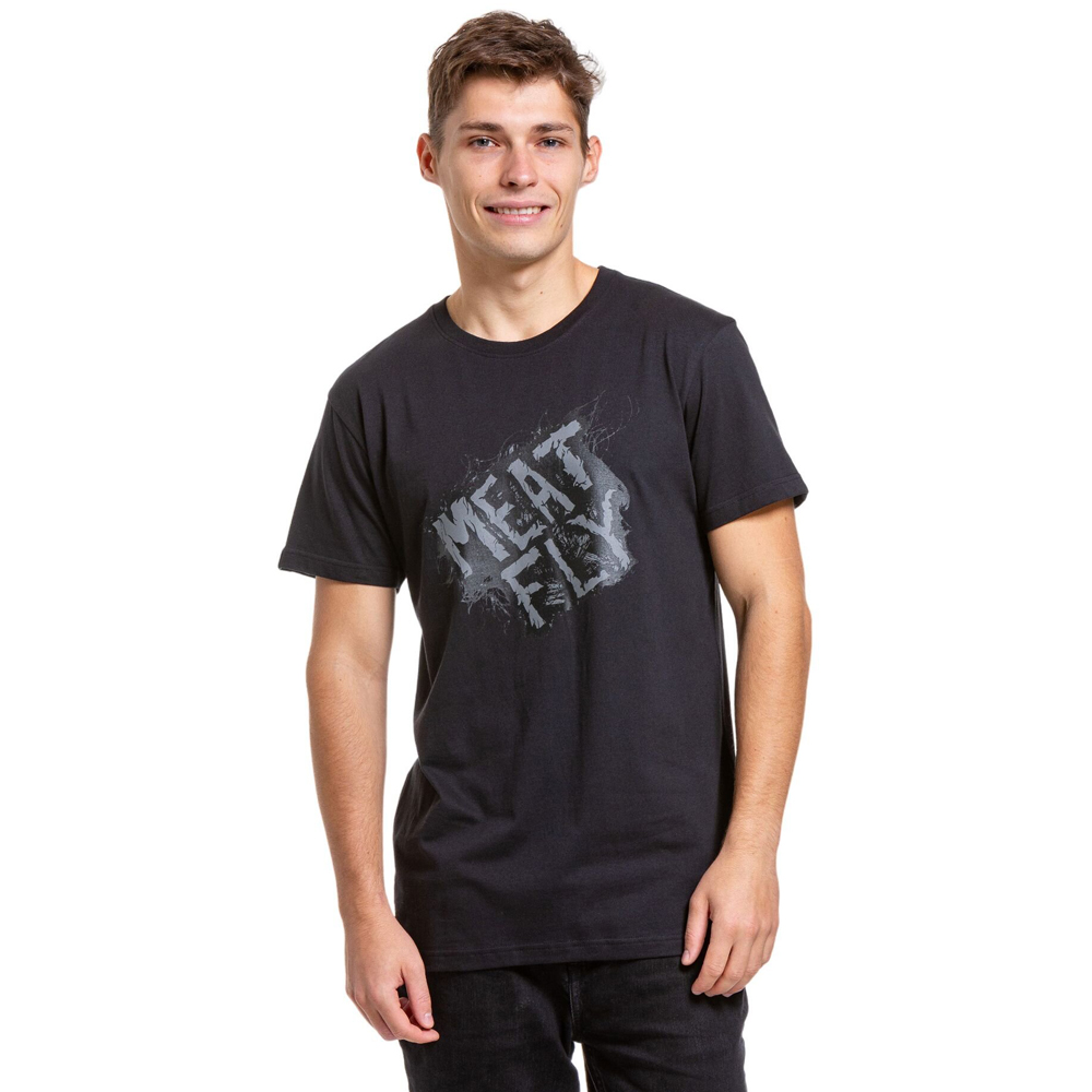 MEATFLY CROOKY BLACK pánské tričko - L