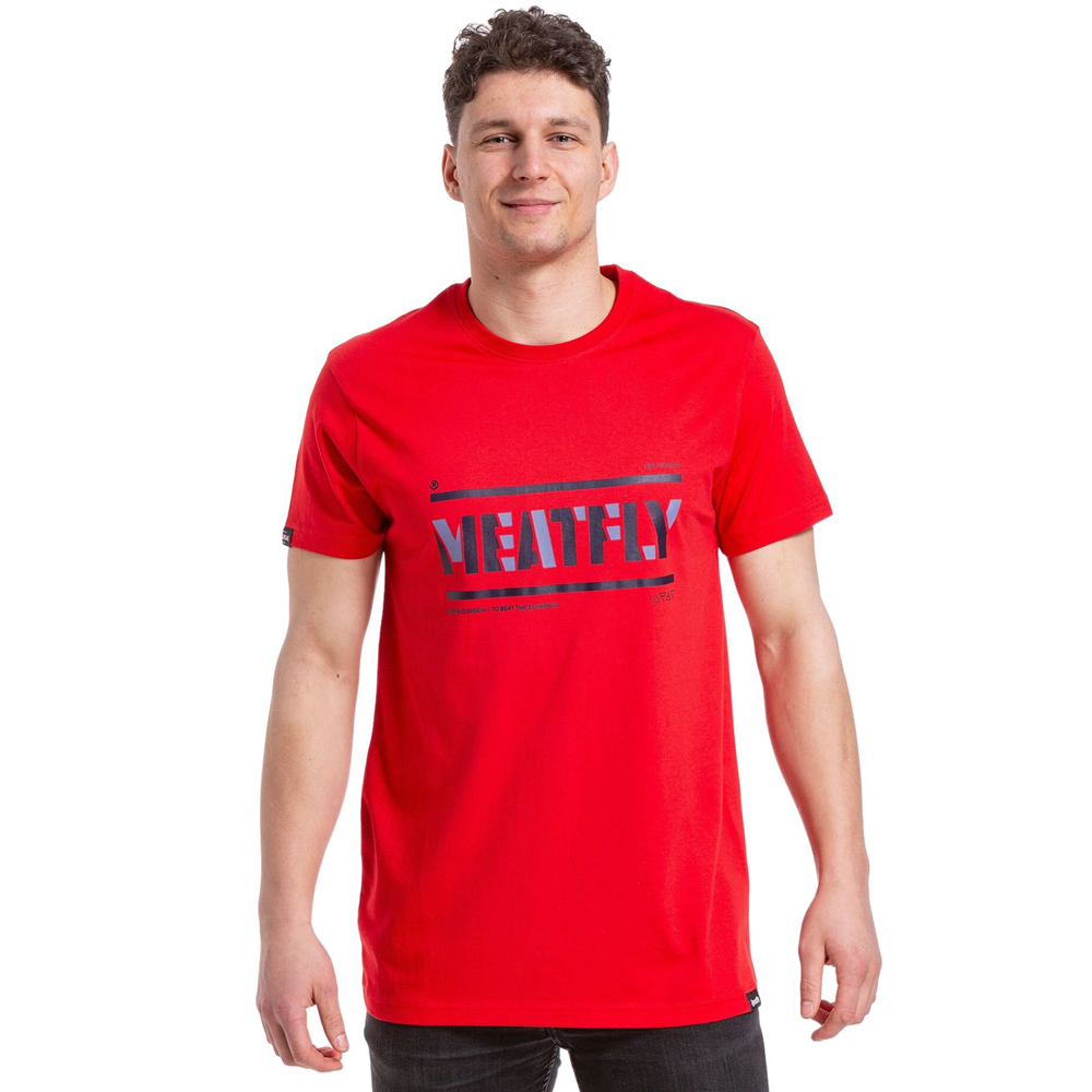 MEATFLY RELE BRIGHT RED pánské tričko - XL
