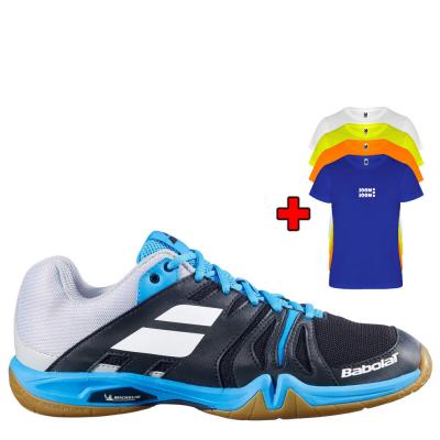 Pánská badmintonová obuv BABOLAT SHADOW TEAM BLACK / BLUE + bonus TRIČKO