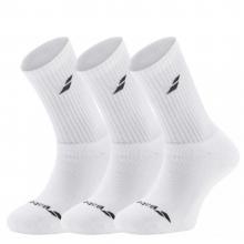 BABOLAT 3 PAIRS PACK WHITE sportovní ponožky